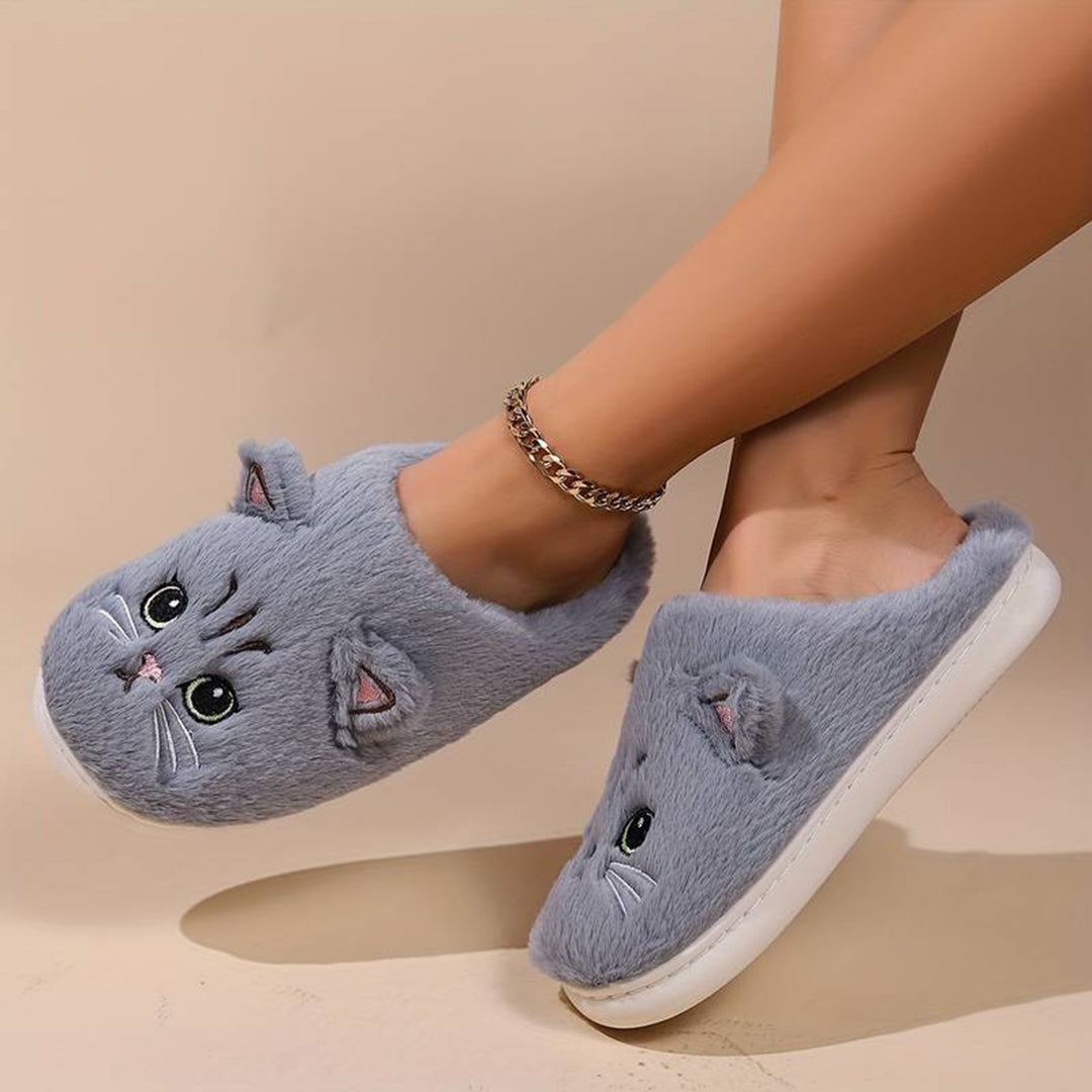 Alie | Comfortabele Kattenpantoffels met Warmte