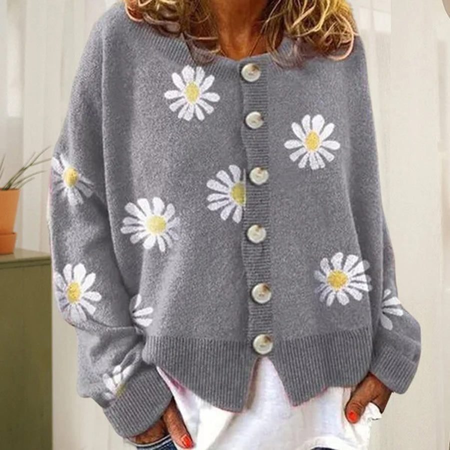 Bente | Stijlvolle Dames Cardigan met Bloemenprint | Comfortabel