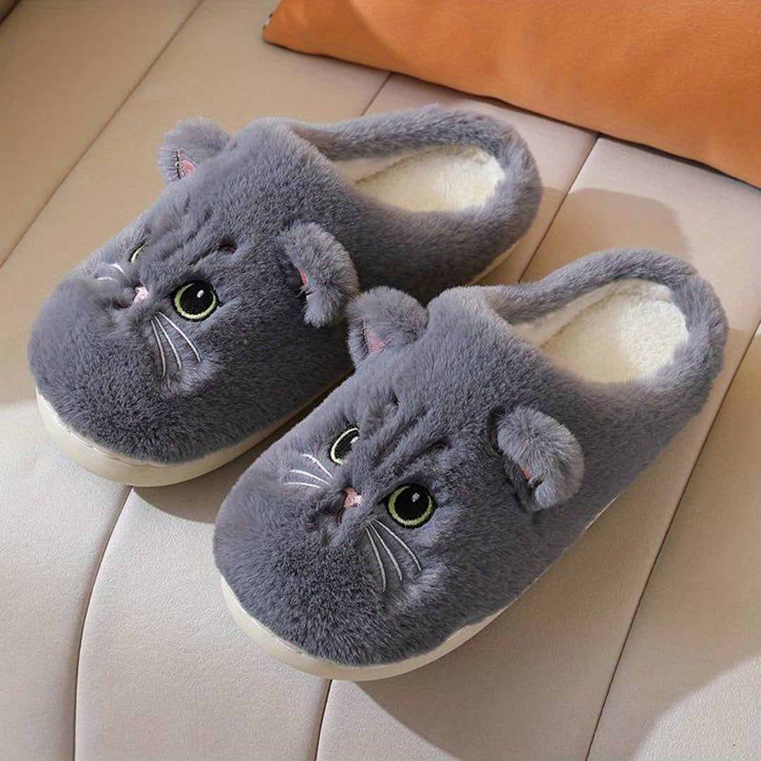 Alie | Comfortabele Kattenpantoffels met Warmte