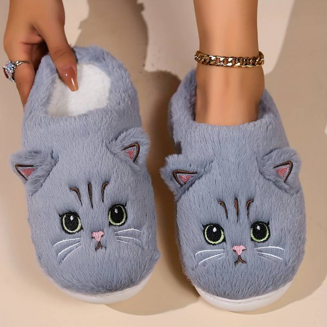 Alie | Comfortabele Kattenpantoffels met Warmte