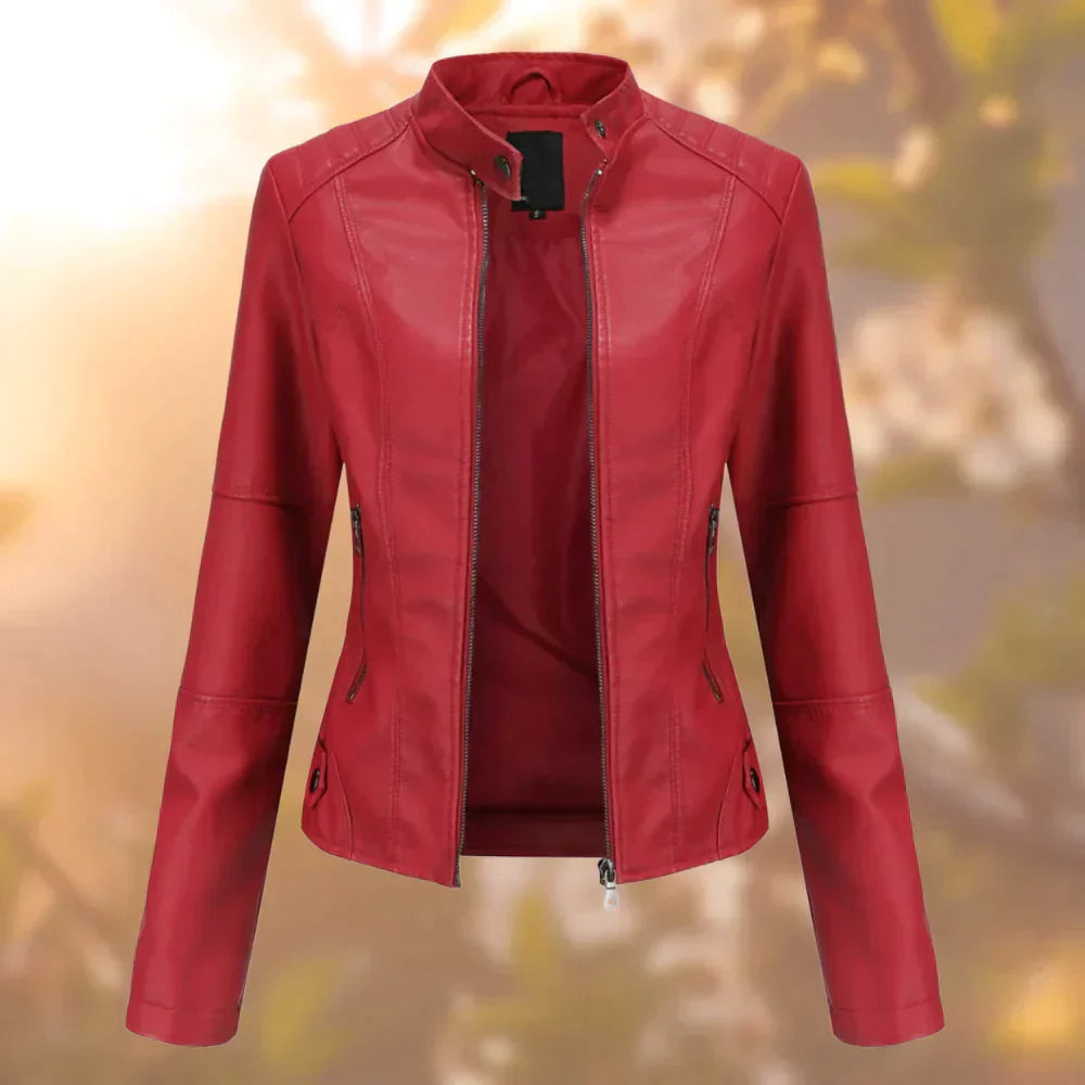 Claudia | Modieus Dames Bikerjack | Slanke Snit