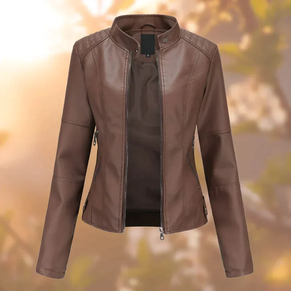 Claudia | Modieus Dames Bikerjack | Slanke Snit