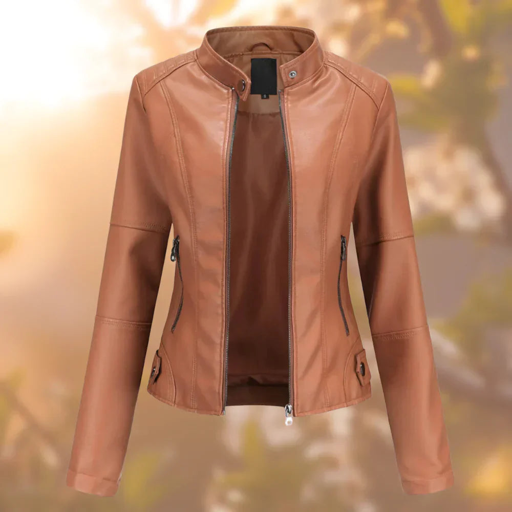 Claudia | Modieus Dames Bikerjack | Slanke Snit