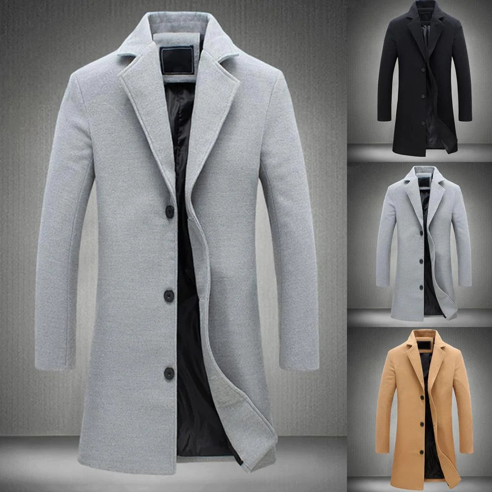 Kees | Stijlvolle Lange Winterjas voor Heren - Warm en Comfortabel