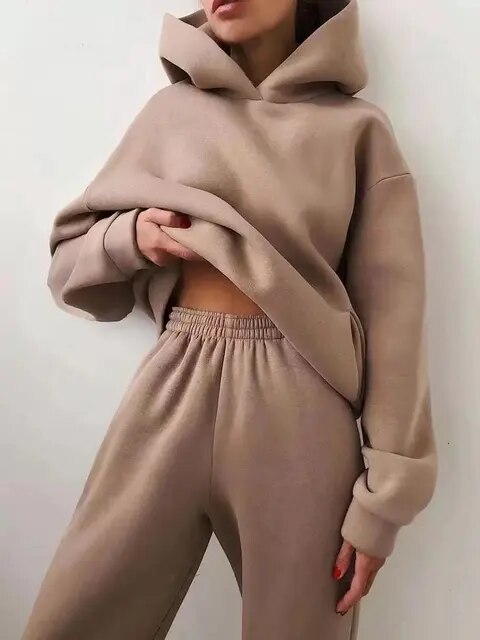 Dames Loungewear Set – Hoodie en Joggingbroek voor de Winter