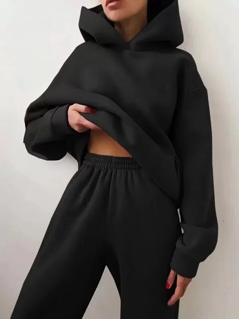 Dames Loungewear Set – Hoodie en Joggingbroek voor de Winter