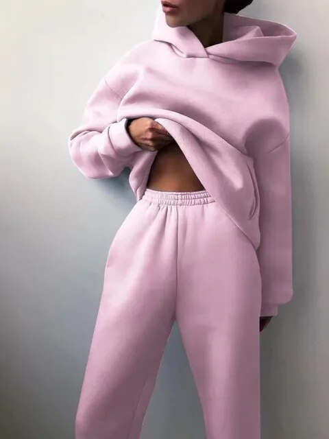 Dames Loungewear Set – Hoodie en Joggingbroek voor de Winter
