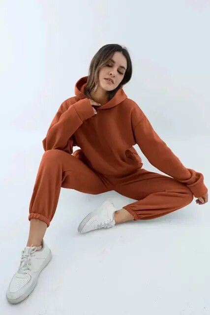 Dames Loungewear Set – Hoodie en Joggingbroek voor de Winter