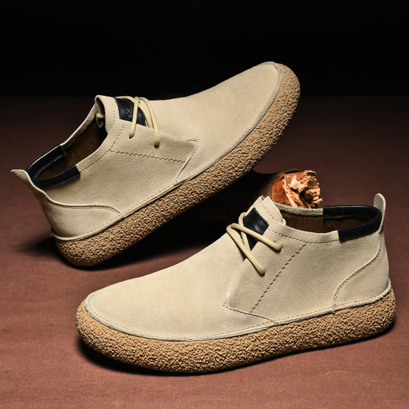 Stijlvolle Heren Mid-Top Loafers met Comfortabele Textuurzool