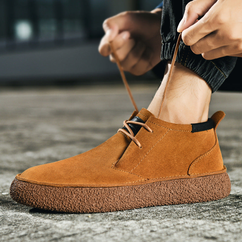 Stijlvolle Heren Mid-Top Loafers met Comfortabele Textuurzool