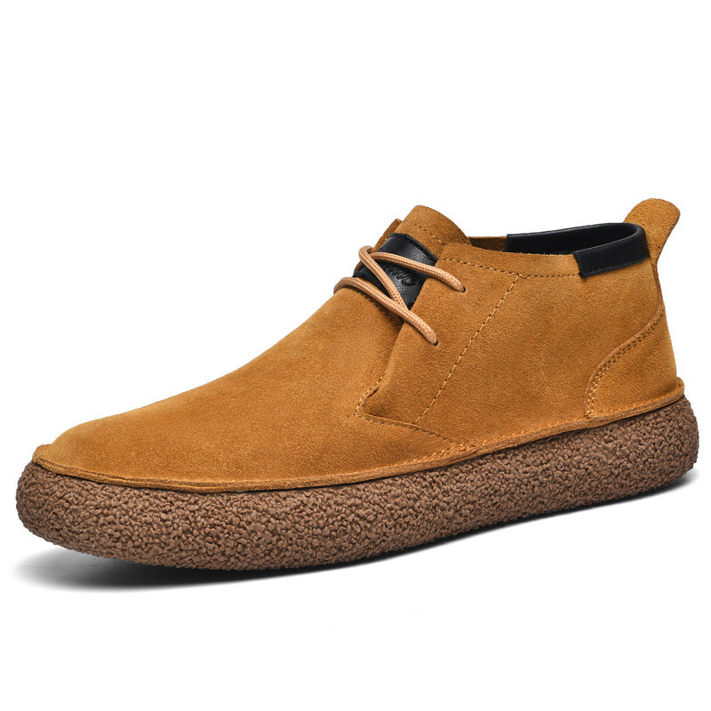 Stijlvolle Heren Mid-Top Loafers met Comfortabele Textuurzool