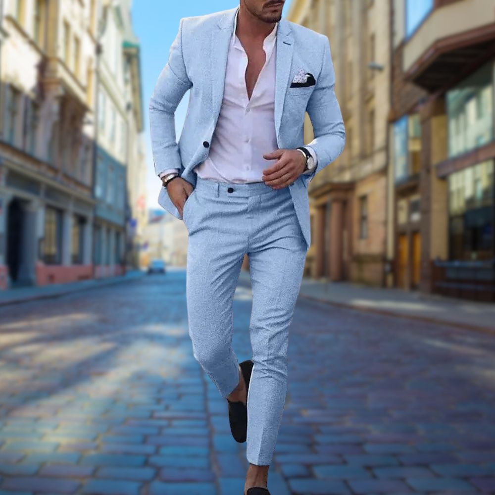 Pieter | Elegante Slim Fit Heren Zomerpak - Lichtgewicht en Ademend