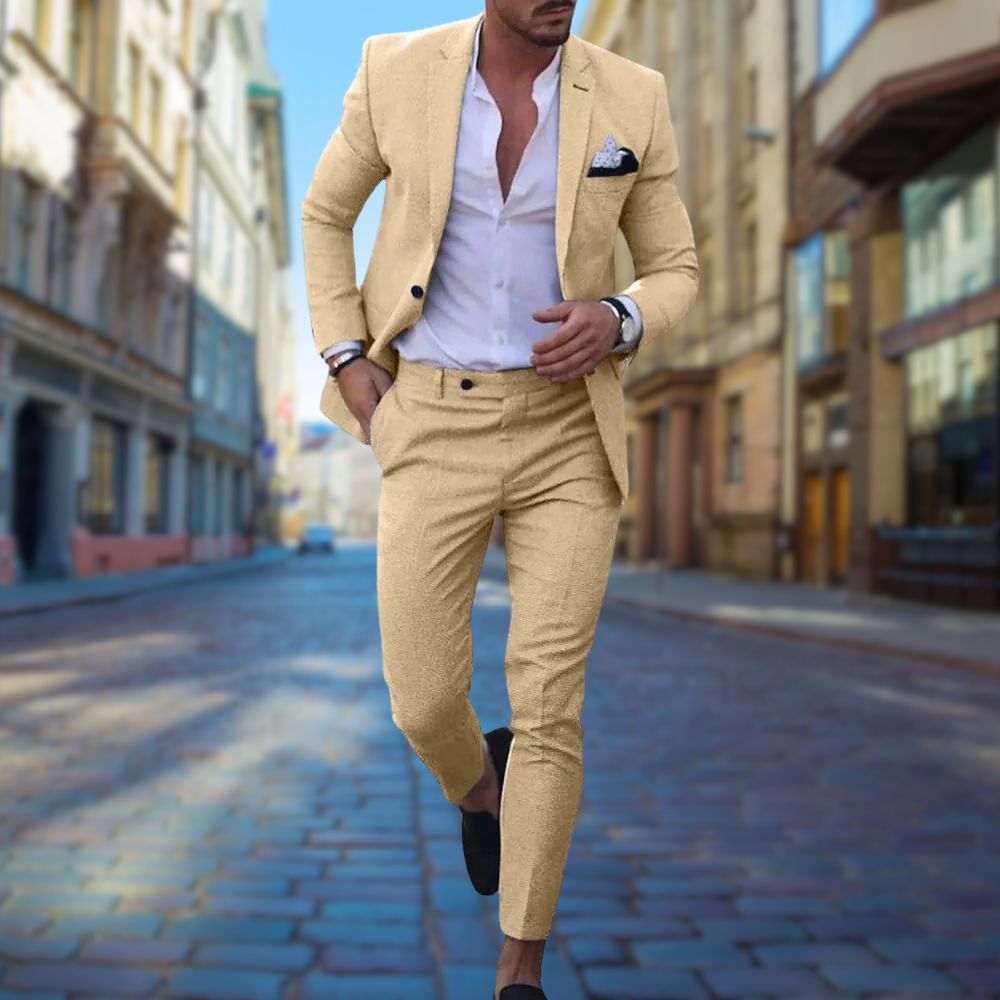 Pieter | Elegante Slim Fit Heren Zomerpak - Lichtgewicht en Ademend