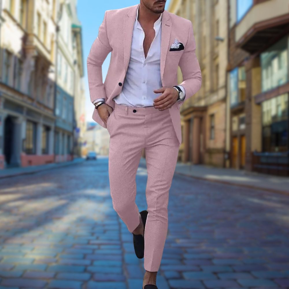 Pieter | Elegante Slim Fit Heren Zomerpak - Lichtgewicht en Ademend