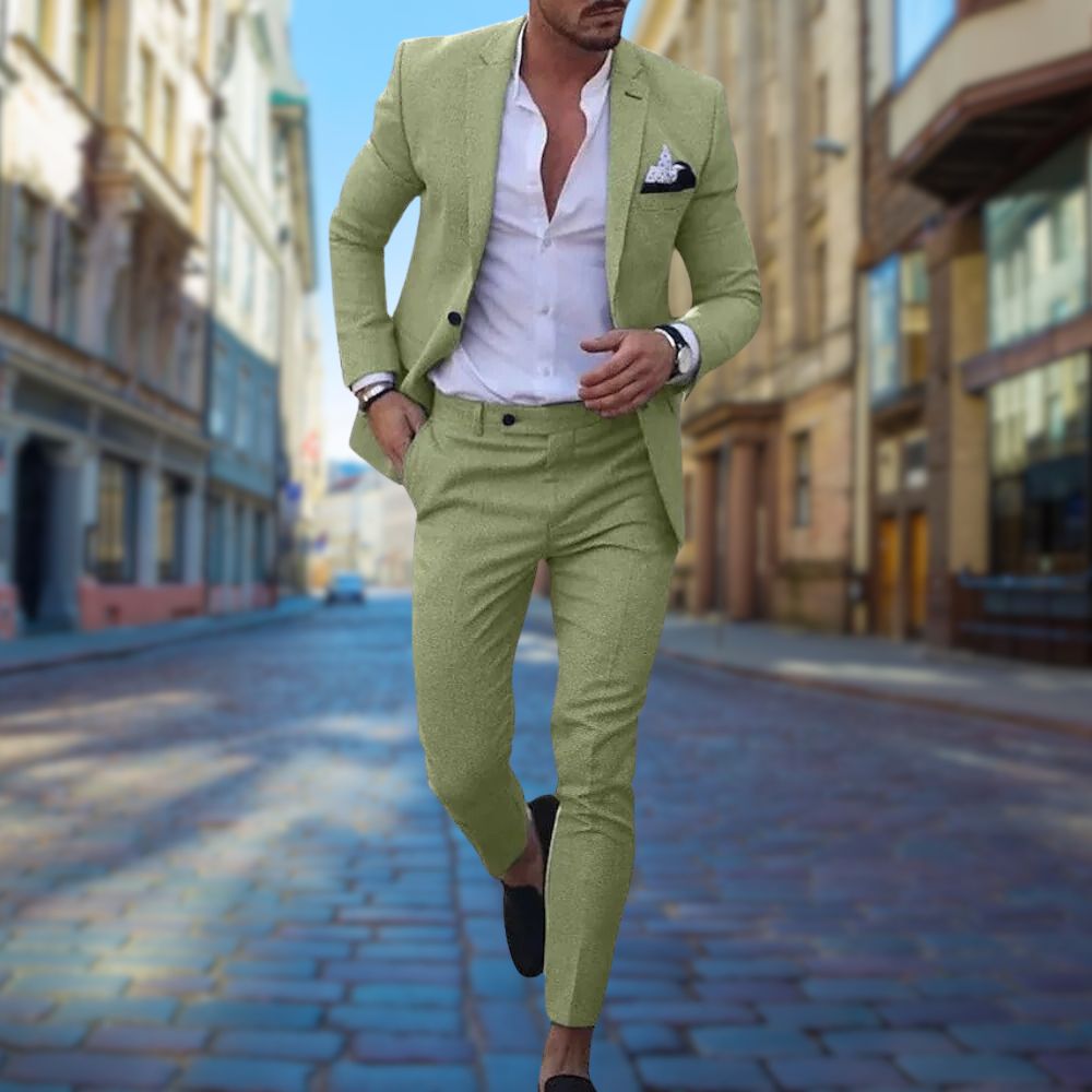 Pieter | Elegante Slim Fit Heren Zomerpak - Lichtgewicht en Ademend