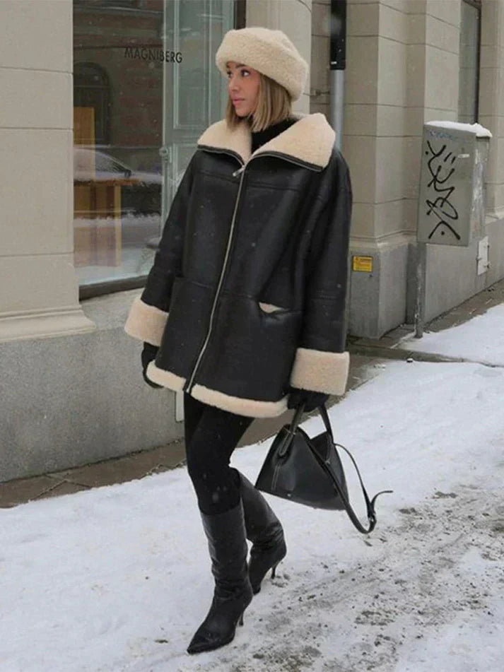 Marieke | Dames Fleece Jas | Zwart | Warm en Comfortabel