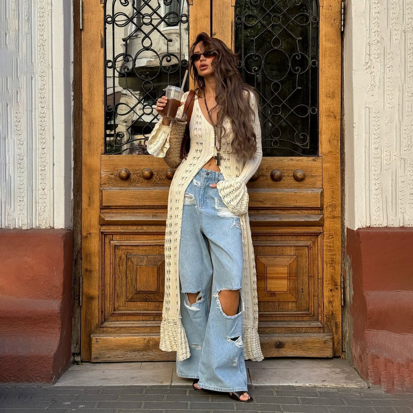 Anique | Stijlvolle Lange Boheemse Dames Cardigan