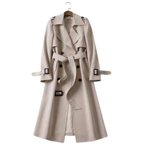 Moderne Dames Trenchcoat met Tijdloze Vintage Stijl