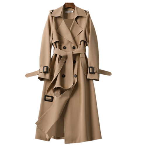 Moderne Dames Trenchcoat met Tijdloze Vintage Stijl