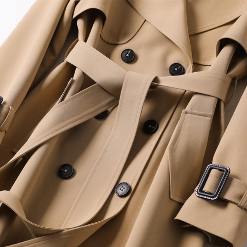 Moderne Dames Trenchcoat met Tijdloze Vintage Stijl