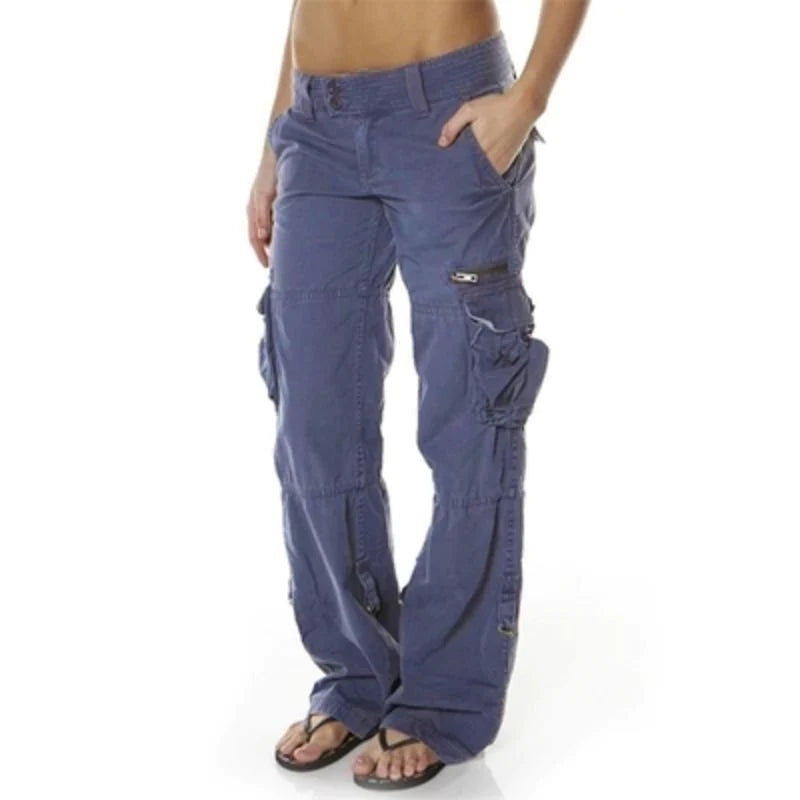 Ria | Zomerse luchtige dames cargo broek met praktische zakken