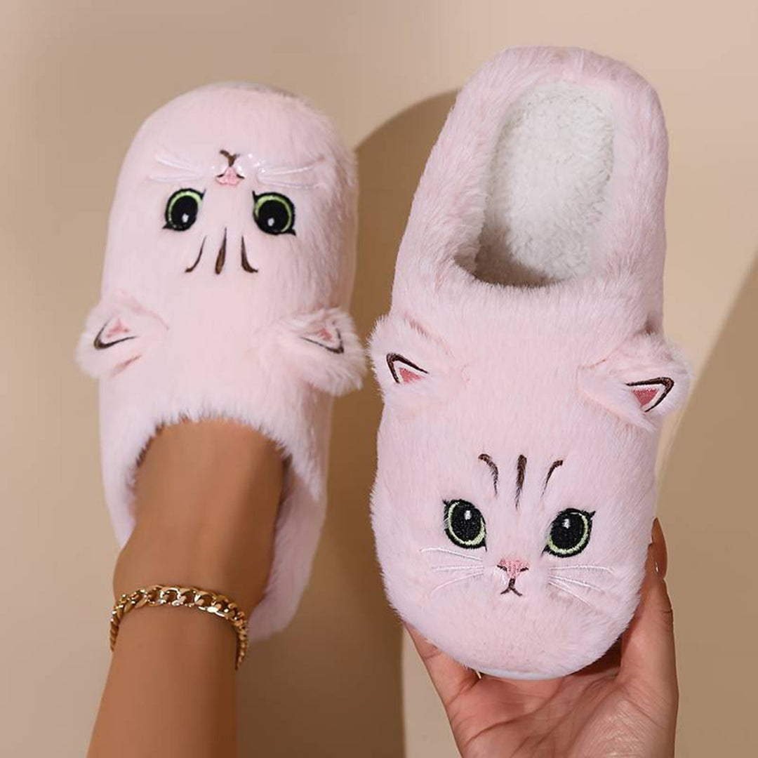 Alie | Comfortabele Kattenpantoffels met Warmte