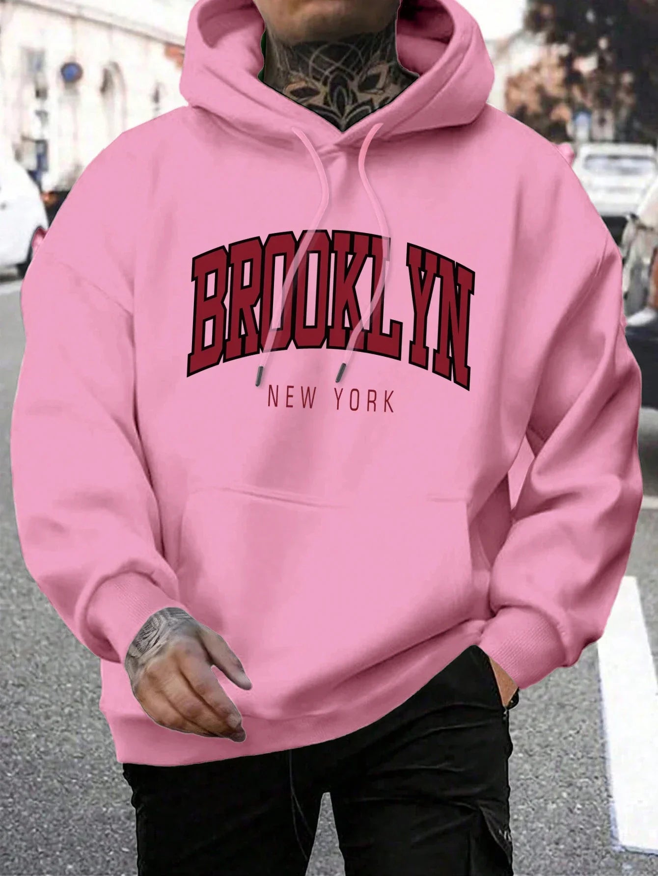 Brooklyn New York Hoodie – Unisex Oversized Sweater met Opdruk