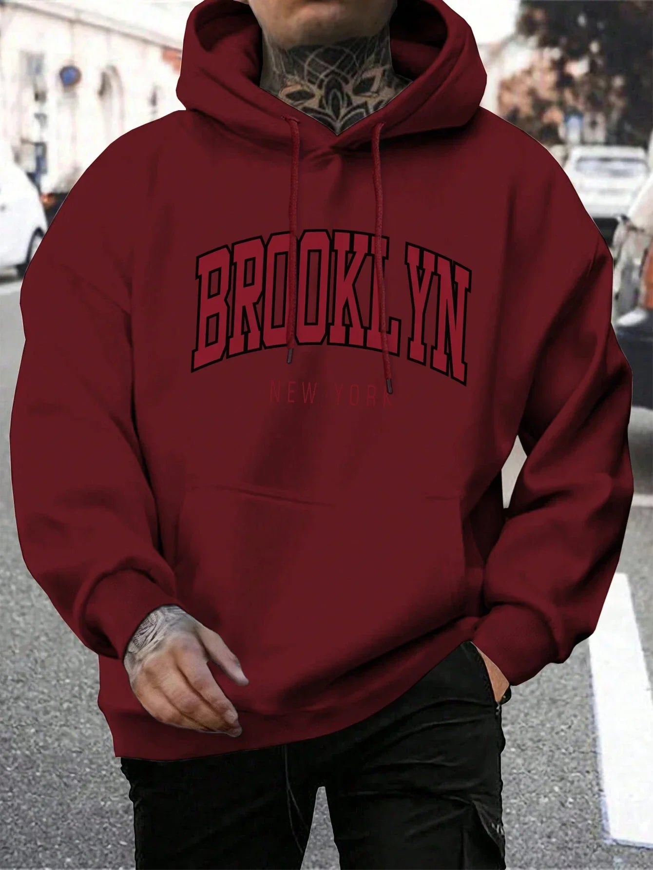 Brooklyn New York Hoodie – Unisex Oversized Sweater met Opdruk