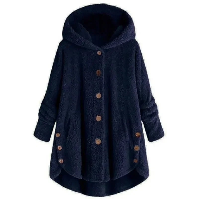 Robin | Moderne Dames Fleece Jas met Warme Capuchon