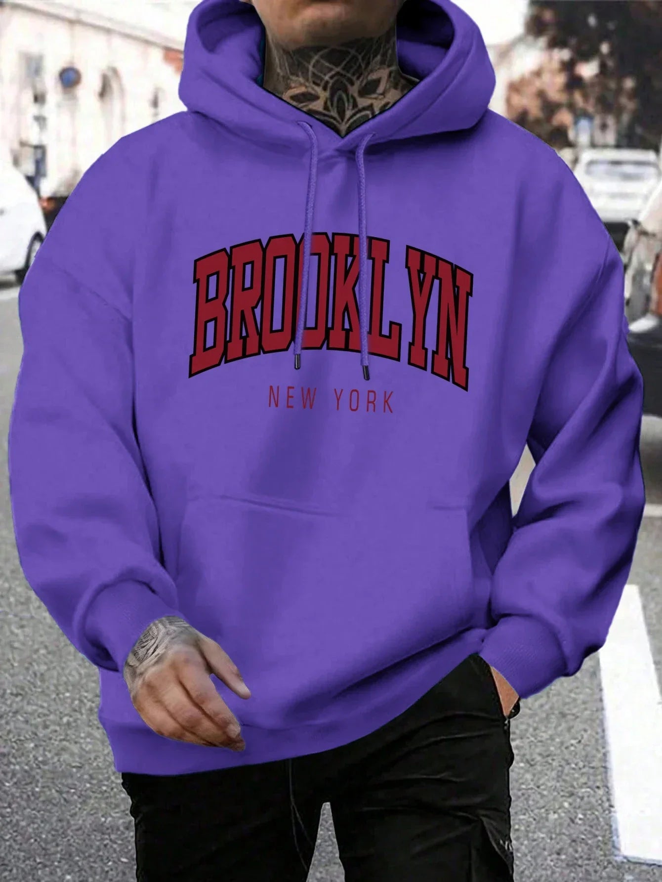 Brooklyn New York Hoodie – Unisex Oversized Sweater met Opdruk