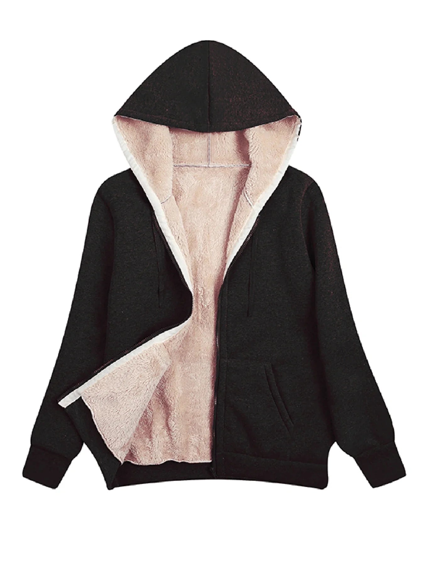 Anouk | Comfortabele Warme Fleece Jas voor Dames met Capuchon