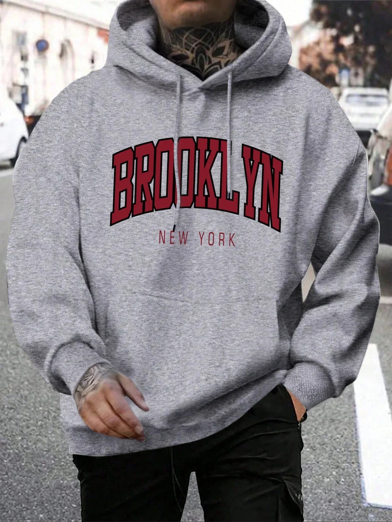 Brooklyn New York Hoodie – Unisex Oversized Sweater met Opdruk