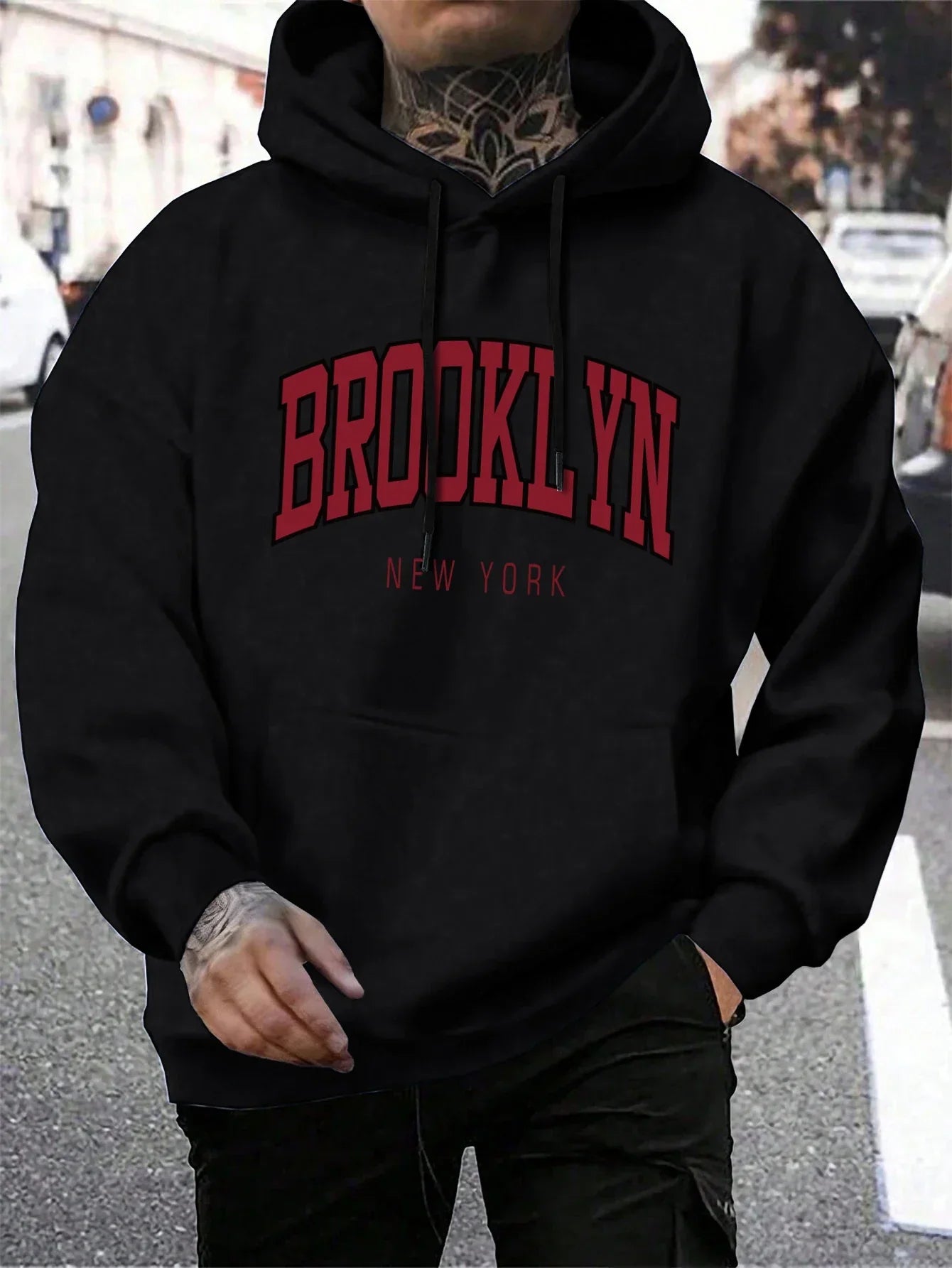 Brooklyn New York Hoodie – Unisex Oversized Sweater met Opdruk