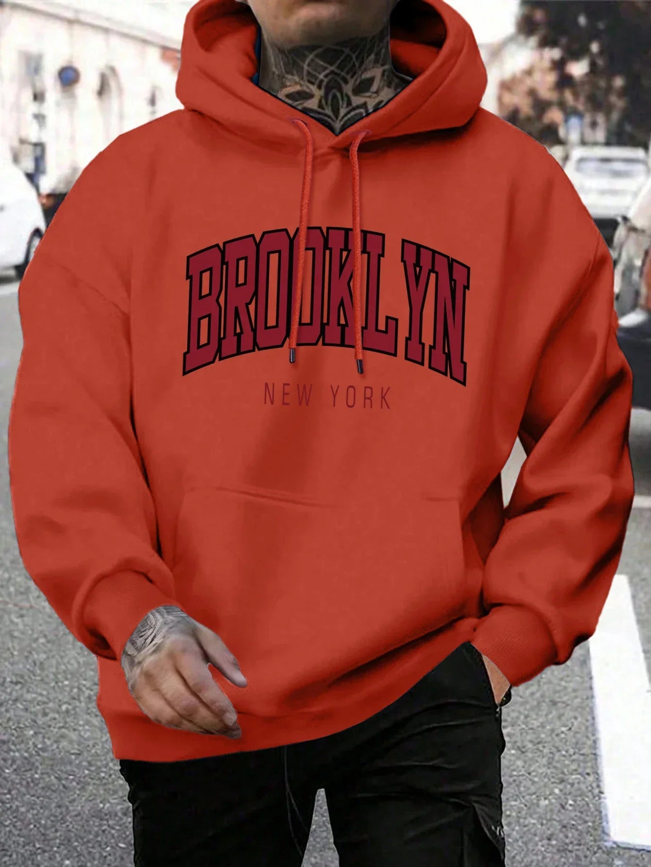 Brooklyn New York Hoodie – Unisex Oversized Sweater met Opdruk