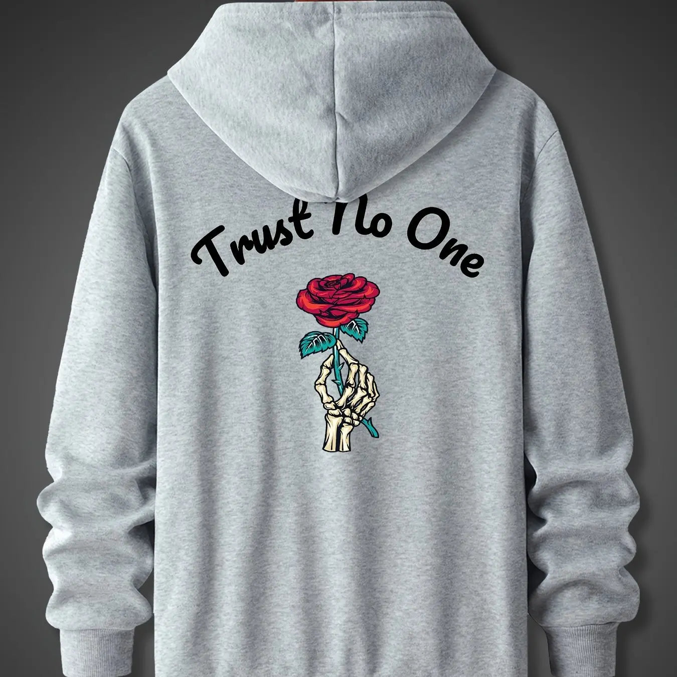 Trust No One” Hoodie – Unisex Streetwear Trui met Roos Design
