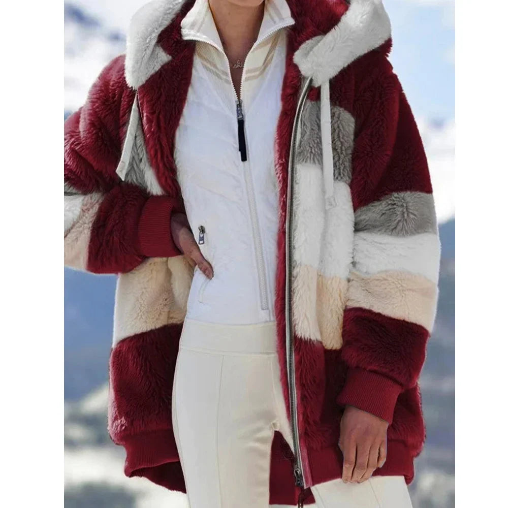 Noor | Zachte Dames Fleece Jacket | Warm Met Capuchon
