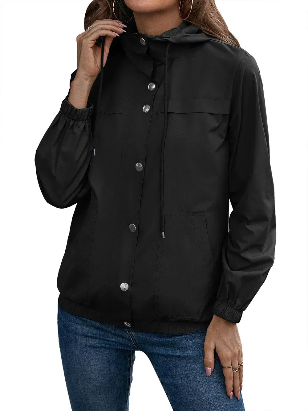 Noor | Stijlvolle Dames Waterdichte Trenchcoat met Kapuze en Lange Mouwen