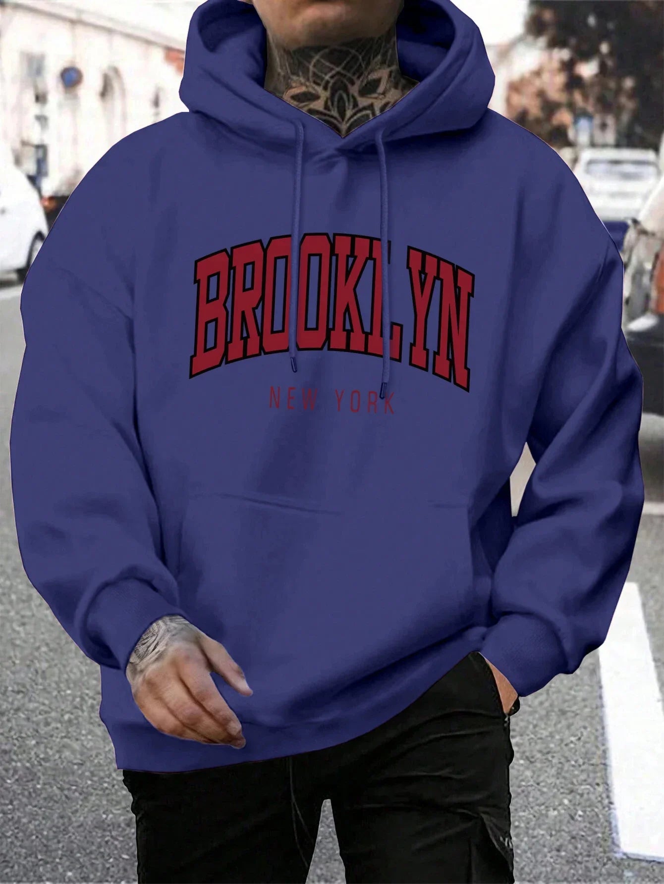 Brooklyn New York Hoodie – Unisex Oversized Sweater met Opdruk