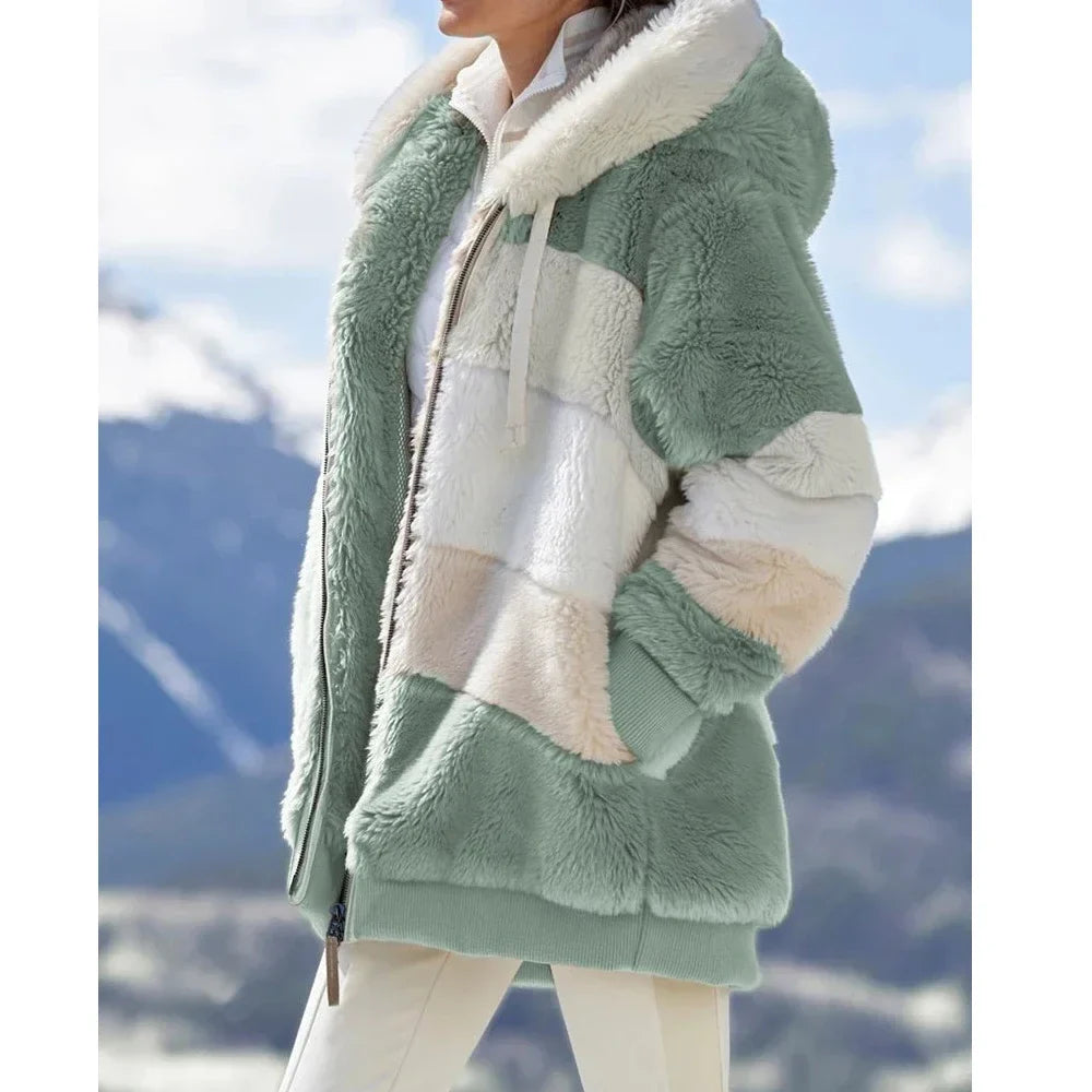 Noor | Zachte Dames Fleece Jacket | Warm Met Capuchon