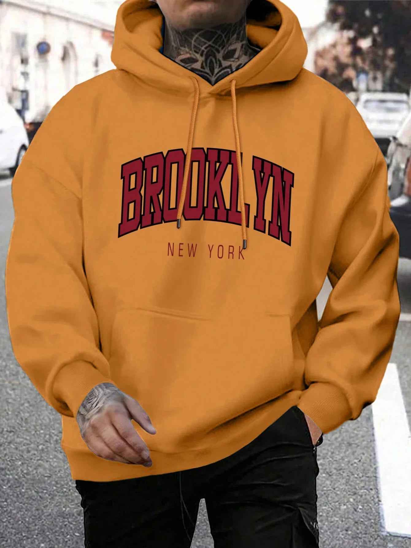 Brooklyn New York Hoodie – Unisex Oversized Sweater met Opdruk