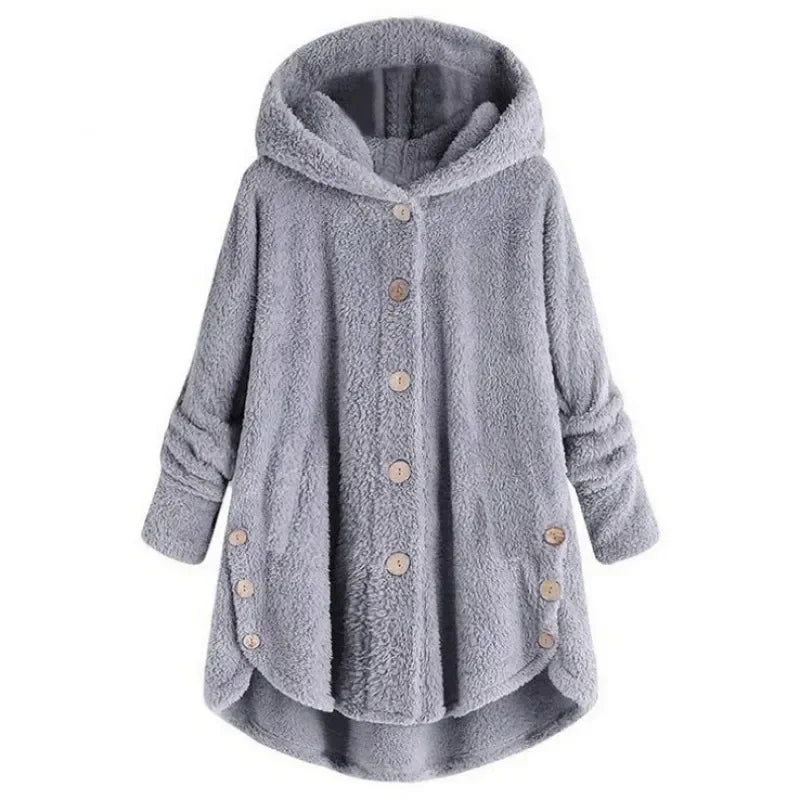 Robin | Moderne Dames Fleece Jas met Warme Capuchon