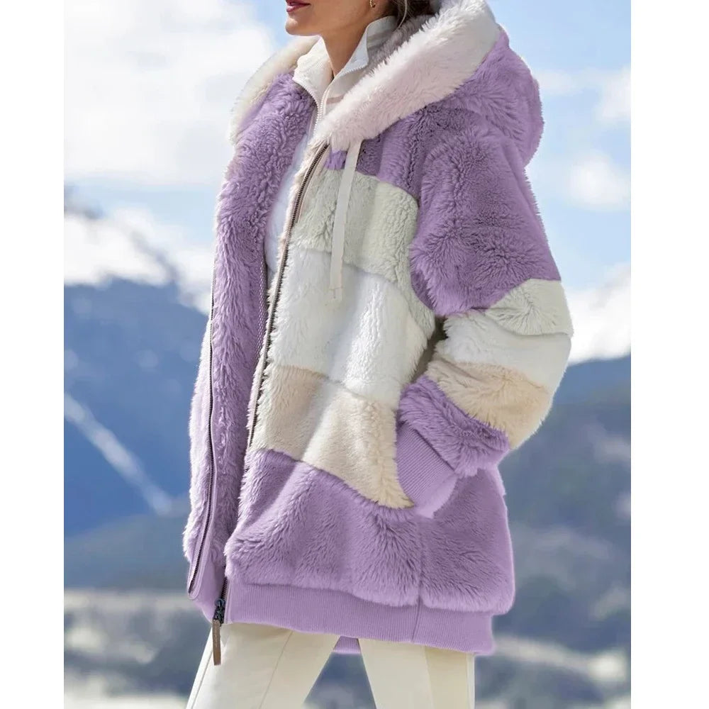 Noor | Zachte Dames Fleece Jacket | Warm Met Capuchon