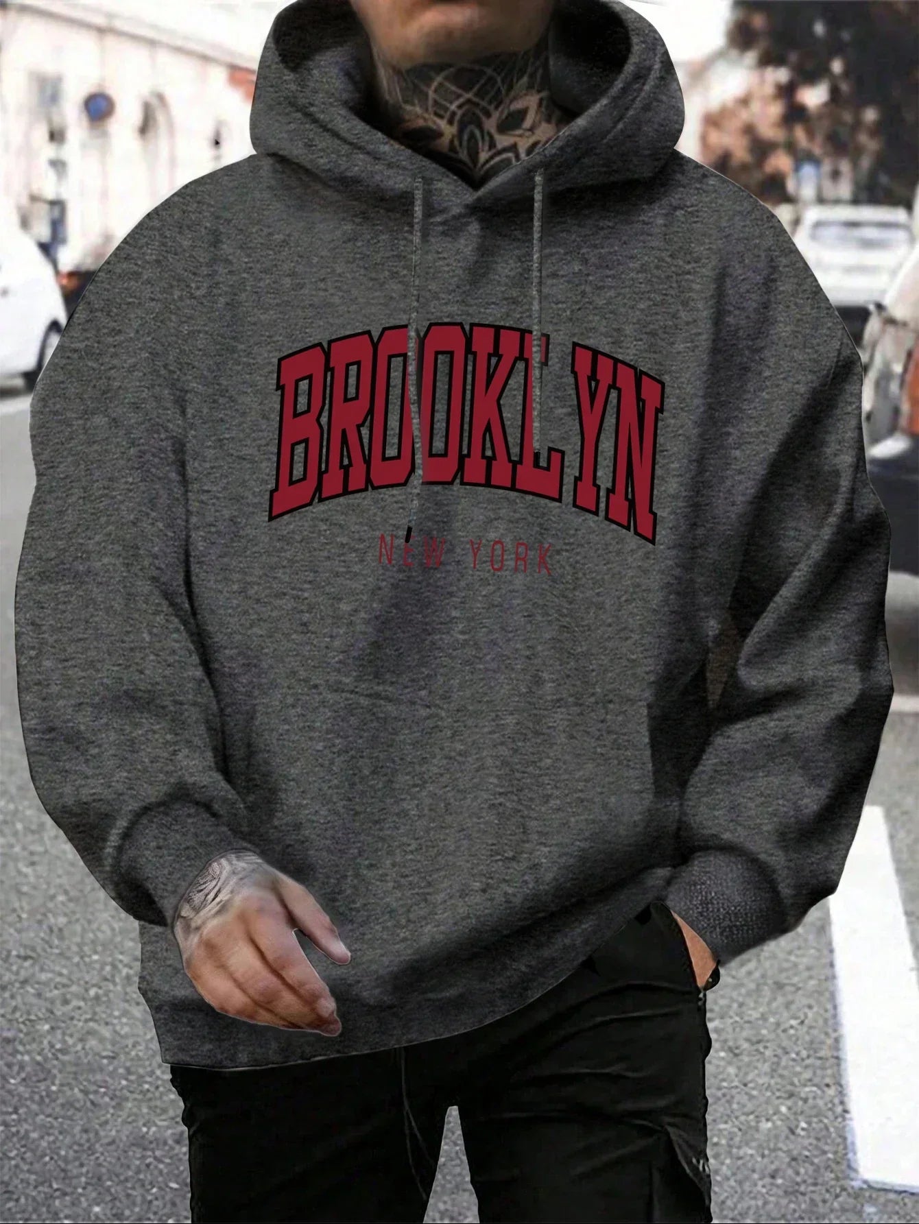 Brooklyn New York Hoodie – Unisex Oversized Sweater met Opdruk