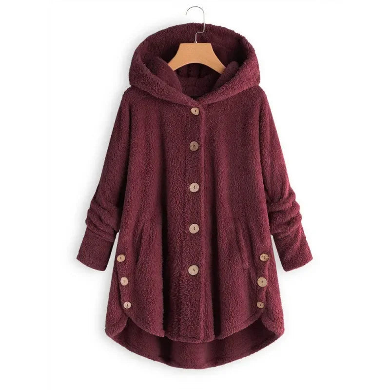 Robin | Moderne Dames Fleece Jas met Warme Capuchon