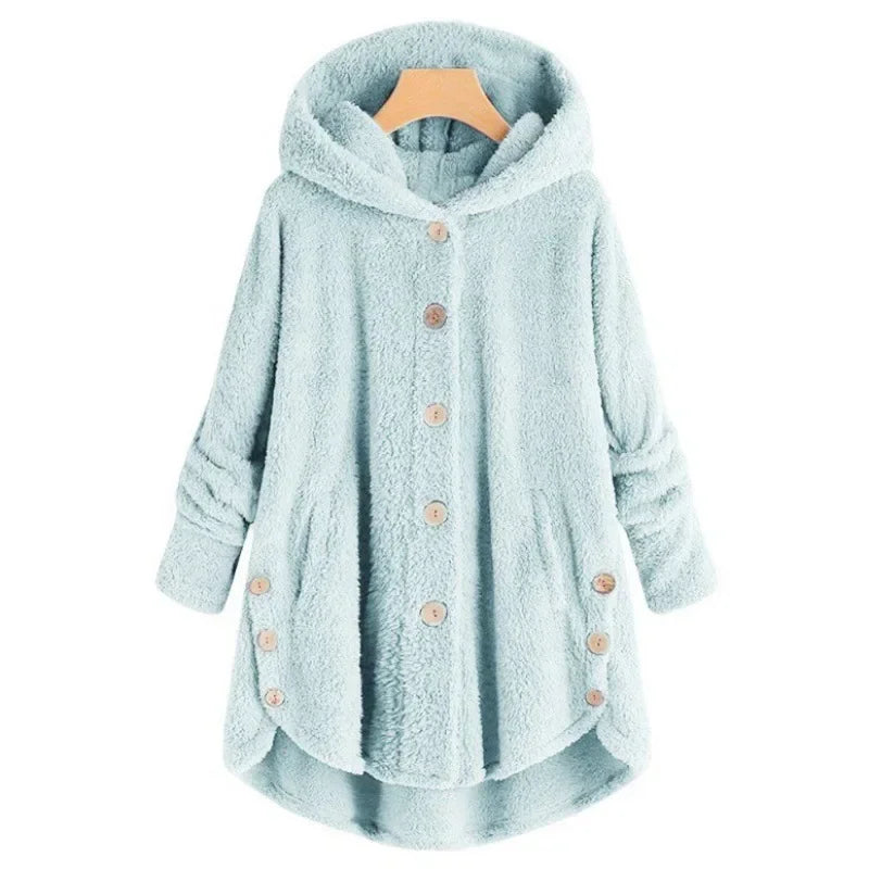 Robin | Moderne Dames Fleece Jas met Warme Capuchon