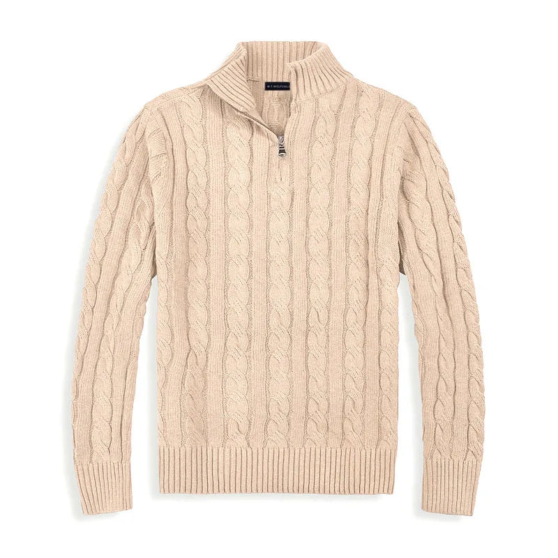 Stijlvolle Old Money Half Zip Trui