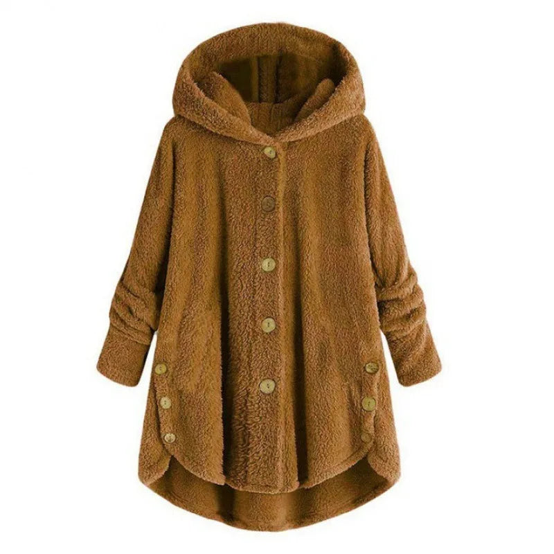 Robin | Moderne Dames Fleece Jas met Warme Capuchon