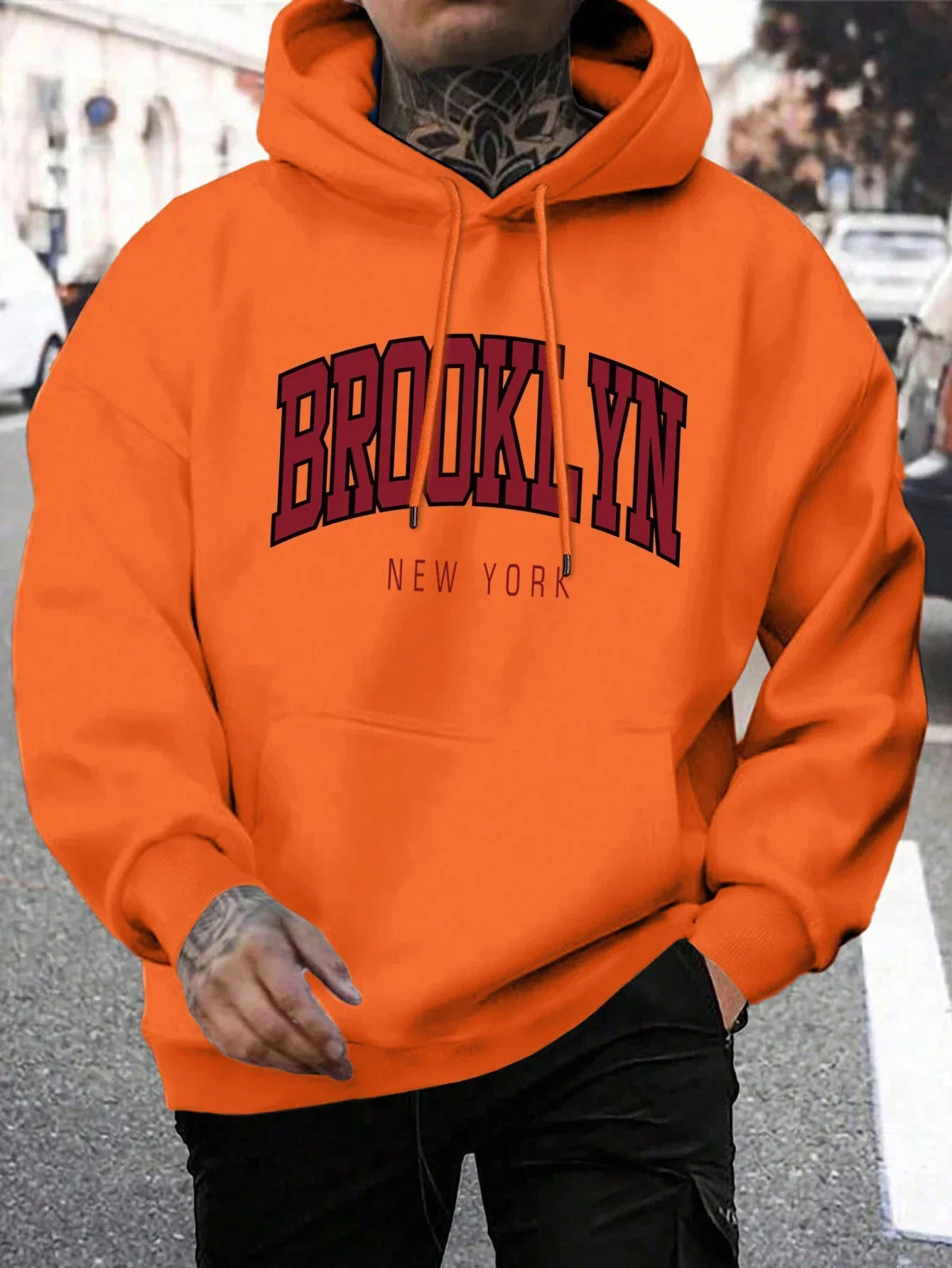 Brooklyn New York Hoodie – Unisex Oversized Sweater met Opdruk