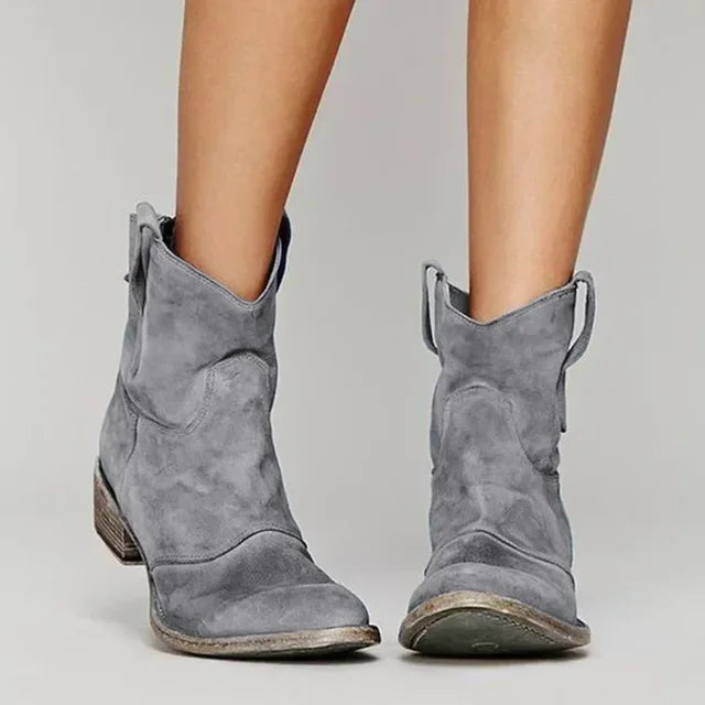 Stijlvolle Dames Suède Western Boots