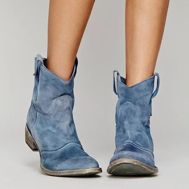 Stijlvolle Dames Suède Western Boots